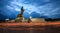 Candle light moving around Buddha statue on Makha bucha day