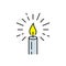 Candle line icon