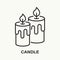 Candle line icon. Vector illustration
