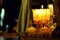 Candle lit thai culture walk in Asalha Puja day, Magha Puja day, Visakha Puja Day