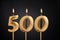 Candle number 500 - Number of followers or likes