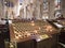 Candle offerings at Saint Patrick`s Cathedral in New York City