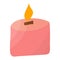 candle pink heat comfort light icon element