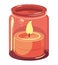 candle in red pot icon