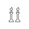 Candle, Shabbat, Judaism icon. Simple line, outline vector religion icons for ui and ux, website or mobile application