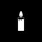Candle solid icon, religion church elements