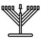 Candle stand icon, outline style