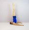 The candle stick a acrobatic gymnastics skill exercise preformed by a young transgender girl