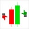 Candle stick graph trading chart to analyze the trade in the for