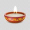 Candle tealight or tea light vector 3D realistic icon burning flame fire