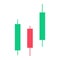 Candle trading chart for analyzing trading on the crypto currency and stock markets