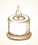 Candle. Vector drawing