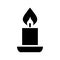 Candle vector silhouette icon