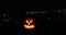 Candlelight halloween pumpkin head