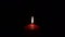 Candlelight lighting in red candle