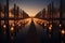 Candlelit Remembrance Pathway at Dusk A