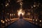 Candlelit Remembrance Pathway at Dusk A