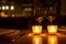candlelit table for two without guests