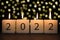 Candles with 2022 numbers. Happy new year