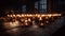 Candles Aglow on Dark Wood Table