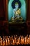 Candles and Buddha in the Shwedagon Pagoda in Yangon