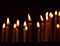 Candles burning, all soul`s day, candlelight