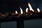 Candles burning in Batu Caves