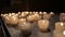 Candles burning in a church