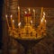 Candles Burning in Orthodox Church