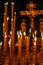 Candles Burning in Orthodox Church
