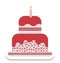 candles cake, birthday cake Vector Icon editable