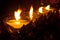 Candles in the cemetery.