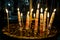 Candles in the Church of the Nativity Bethlehem