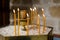 Candles in church Nicosia Cyprus