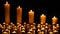 Candles on Dark Background for Thanksgiving, Valentines Day, Happy Birthday, Memorials, Festive, Christmas and Romance