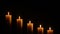 Candles on Dark Background for Thanksgiving, Valentines Day, Happy Birthday, Memorials, Festive, Christmas and Romance