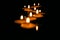 Candles in the dark. Memorial, hope, memorial symbol