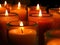 Candles for Diwali or other lights festival or holiday. Religion, spiritual night or mourning closeup background. Generative AI