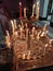 Candles fire mandir design