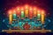 Candles hanukkah menorah