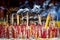 Candles incense is a sacred things Buddhist beliefs Buddhism in thailand