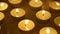 Candles lights background, burning candle decoration