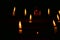 Candles lit in the church