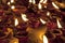 Candles at Meenakshi hindu temple in Madurai