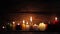 Candles in night in romantic mood