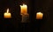 Candles at Oravsky hrad - Orava castle, Slovakia