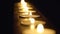 Candles in a row - beautiful macro shot