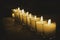 Candles on a table in a catholic church