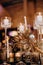 Candles table glass candlesticks festive atmosphere decor