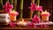 Candles, towel, flower spa salon studio treatment care therapy relaxation banner
